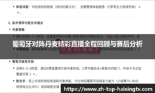 葡萄牙对阵丹麦精彩直播全程回顾与赛后分析
